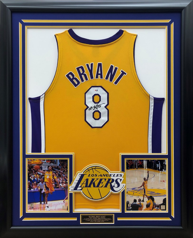 KOBE BRYANT AUTOGRAPHED HAND SIGNED YELLOW LAKERS JERSEY ...